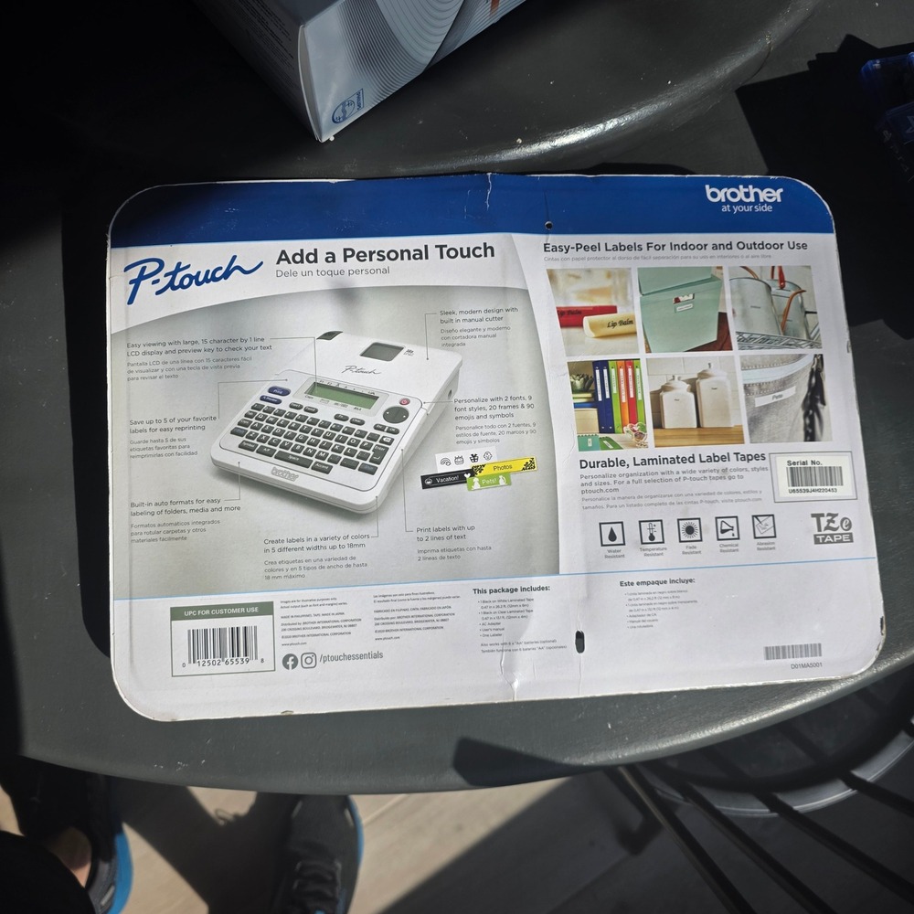 Brother P-Touch PT-2040SC Label Maker Bundle with AC Adapter and TZe Tapes White - Picture 5 of 5